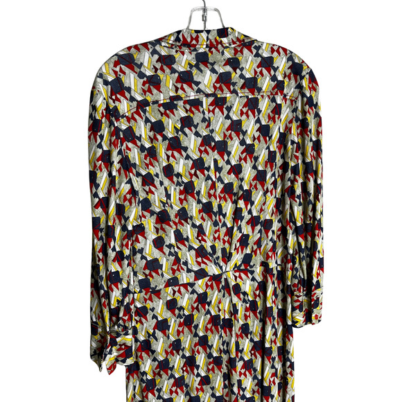 Balenciaga Paris Short Dress Size 36 Multicolor Abstract Print Long Sleeve - Picture 7 of 9